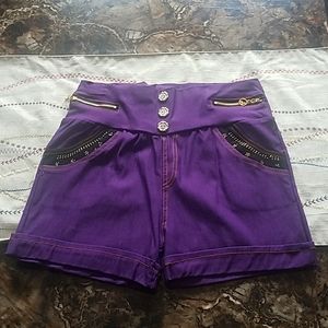 Purple Spandex Short